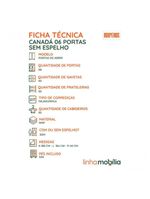 Guarda-Roupa Casal Canadá 6 Portas E 2 Gavetas 100% MDF Linha Mobília Cinamomo/Off White