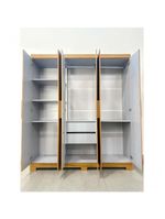 Guarda-Roupa Casal Canadá 6 Portas E 2 Gavetas 100% MDF Linha Mobília Cinamomo/Off White