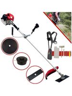 Roçadeira A Gasolina Anmax Cg430 Tb 43cc 2hp + Lamina 80 Dentes Similar A Tekna, Toyama, Vulcan, Branco, Garthen