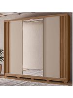 Guarda Roupa Casal Arizona E Cômoda Vênus Carvalho Fendi Com Pés - Moval