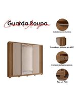 Guarda Roupa Casal Arizona E Cômoda Vênus Carvalho Fendi Com Pés - Moval