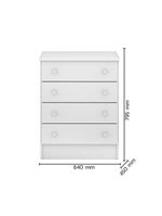 Mini Berço Moisés Alegria E Cômoda Infantil 103 Doce Sonho Branco Brilho – Qmovi