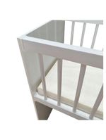 Mini Berço Moisés Alegria E Cômoda Infantil 103 Doce Sonho Branco Brilho – Qmovi