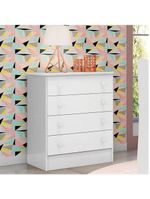 Mini Berço Moisés Alegria E Cômoda Infantil 103 Doce Sonho Branco Brilho – Qmovi