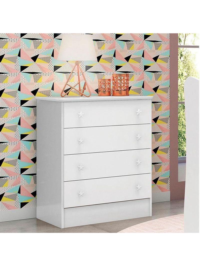 Mini Berço Moisés Alegria E Cômoda Infantil 103 Doce Sonho Branco Brilho – Qmovi