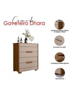 Guarda Roupa Casal San Francisco e Cômoda Dhara Carvalho Fendi – Moval