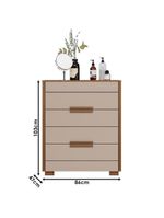 Guarda Roupa Casal San Francisco e Cômoda Dhara Carvalho Fendi – Moval