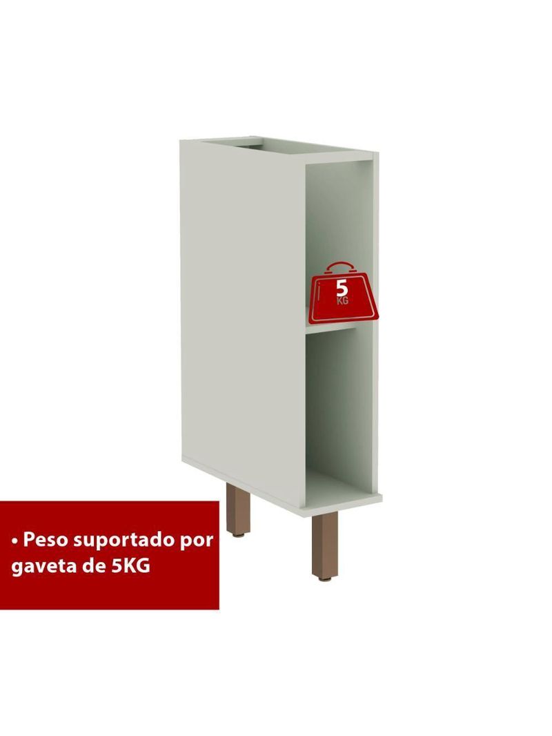 Balcão de Cozinha 91x20cm Genialflex Iluminata Hortelã