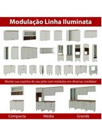 Balcão de Cozinha 91x20cm Genialflex Iluminata Hortelã