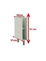 Balcão de Cozinha 91x20cm Genialflex Iluminata Hortelã