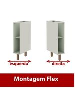 Balcão de Cozinha 91x20cm Genialflex Iluminata Hortelã