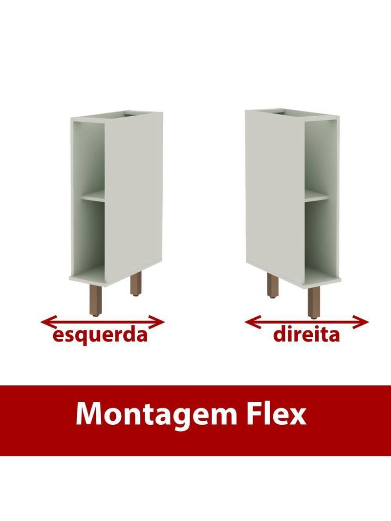 Balcão de Cozinha 91x20cm Genialflex Iluminata Hortelã