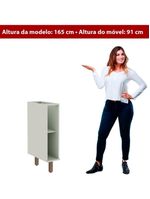 Balcão de Cozinha 91x20cm Genialflex Iluminata Hortelã