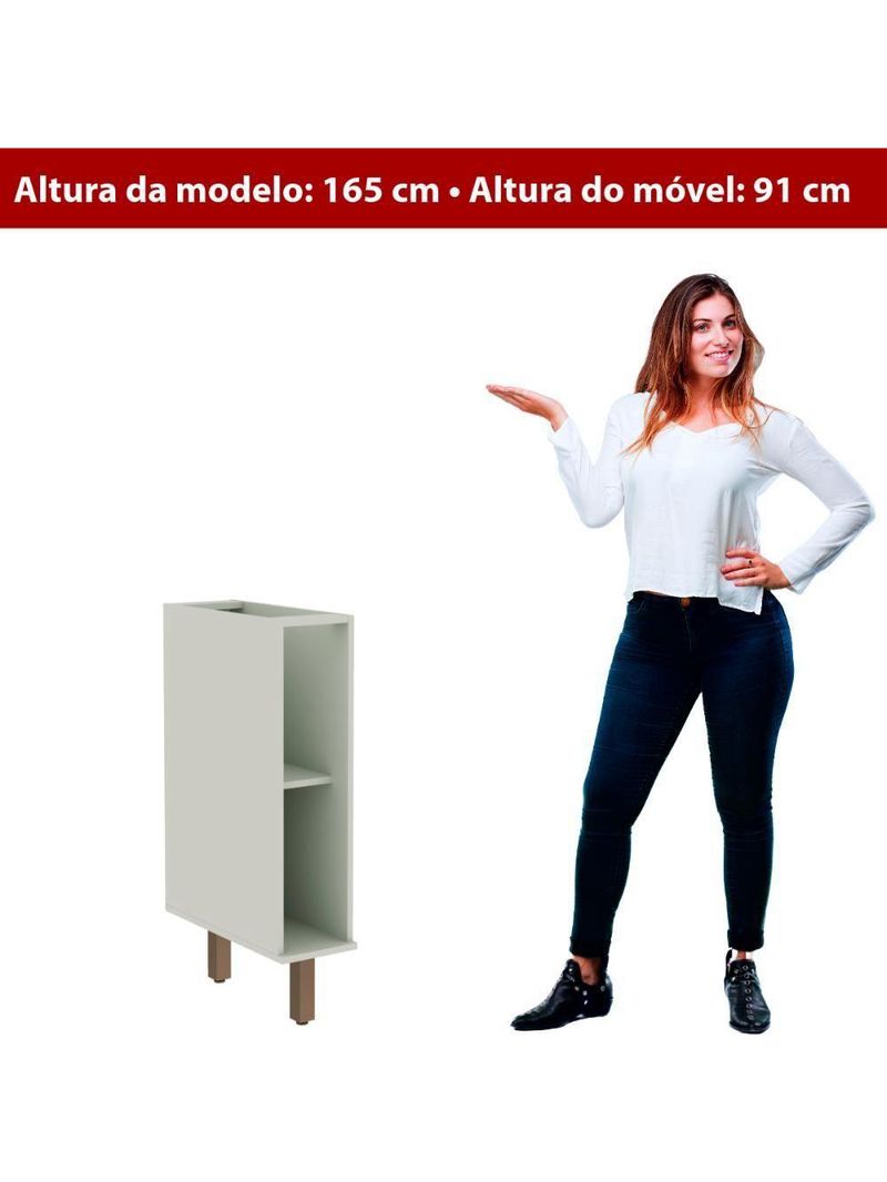 Balcão de Cozinha 91x20cm Genialflex Iluminata Hortelã