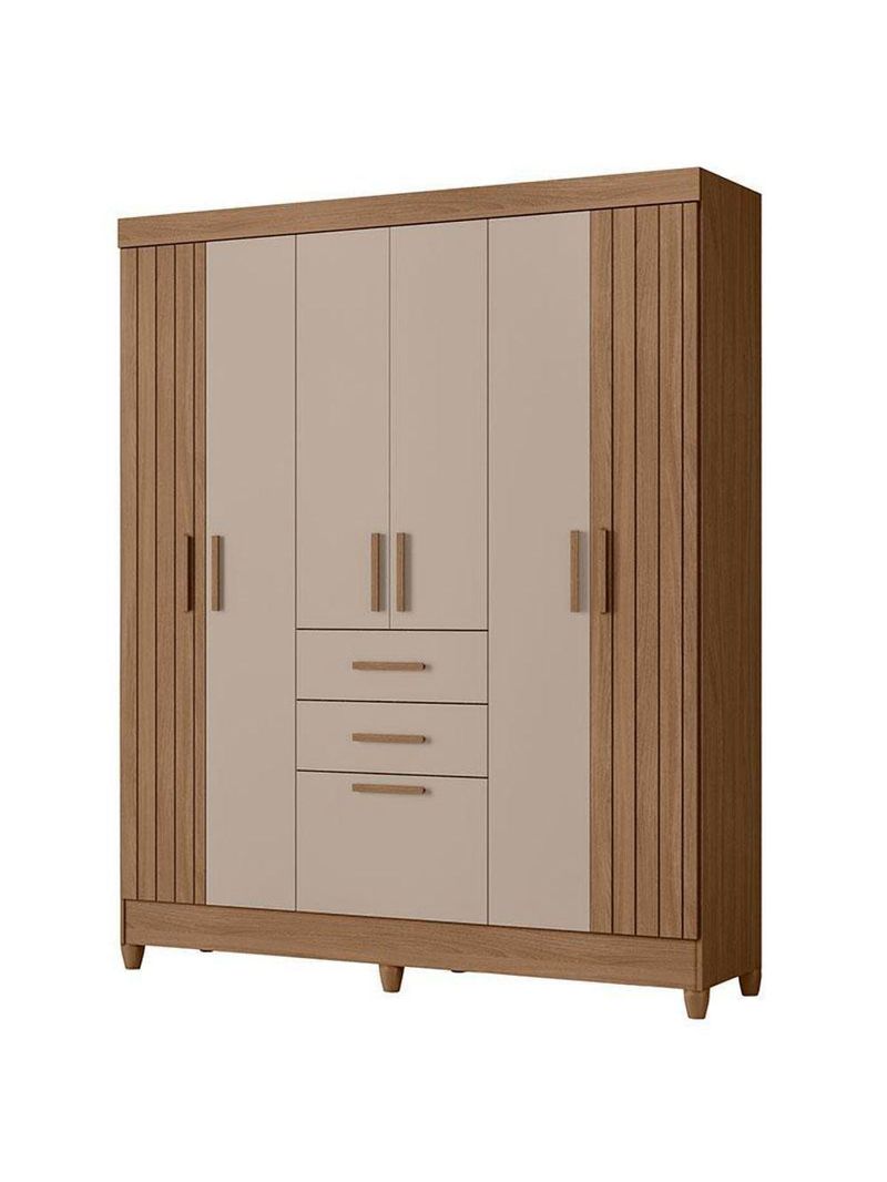 Guarda Roupa Solteiro Ambiente Malta 7 Portas Carvalho Fendi – Moval