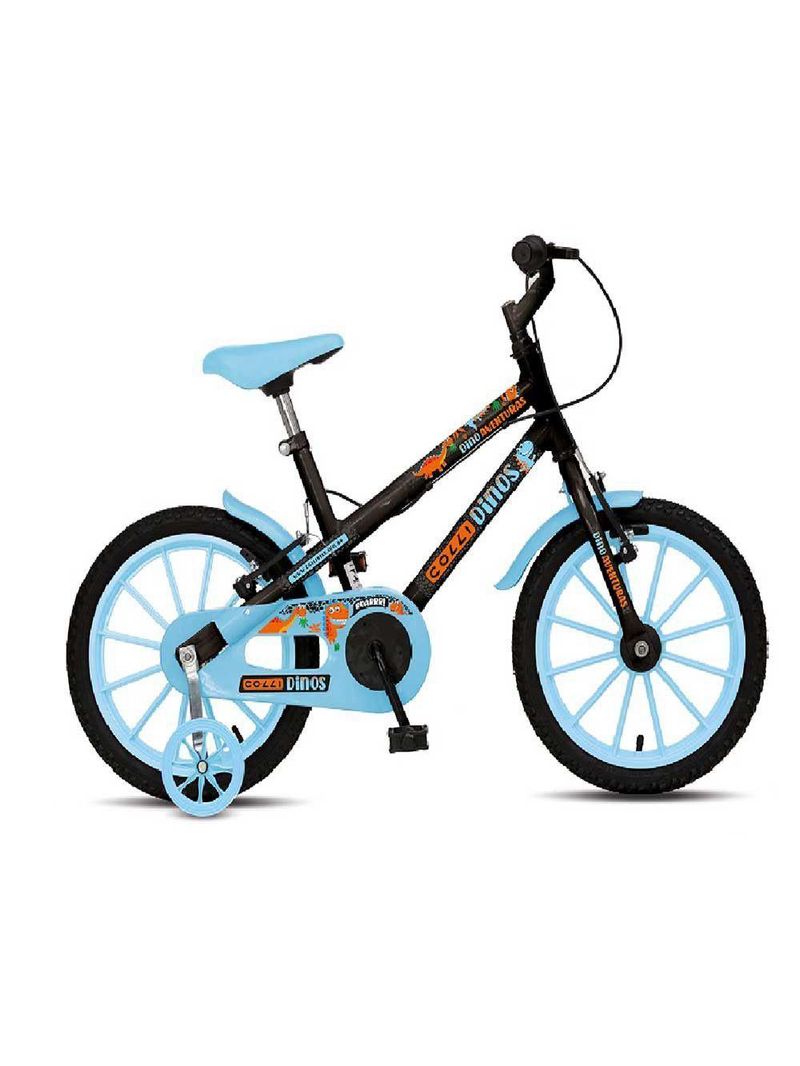 Bicicleta Colli Aro 16 Dinos Preto/azul