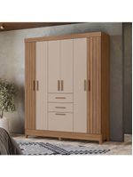 Guarda Roupa Solteiro Ambiente Malta 7 Portas Carvalho Fendi – Moval