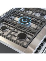 Fogão 5 Bocas Venax Temis A Gás Mesa De Inox 127V Preto