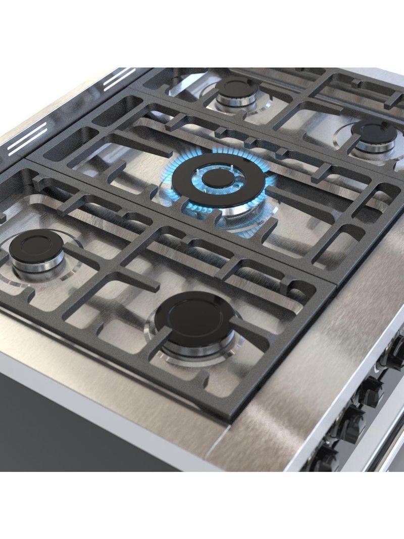 Fogão 5 Bocas Venax Temis A Gás Mesa De Inox 127V Preto