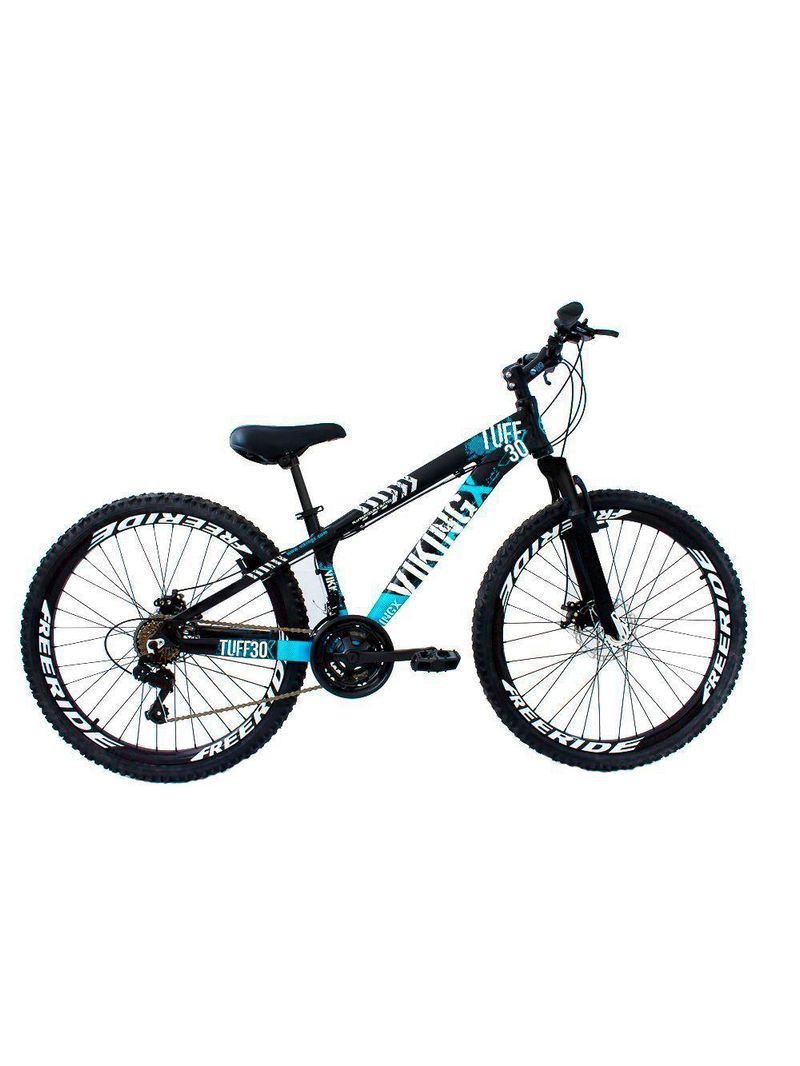 Bicicleta Viking X Tuff 25/30 Freeride Aro 26 Freio A Disco 21 Velocidades Preto Azul
