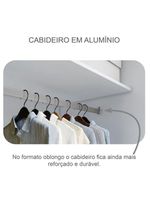 Guarda Roupa Solteiro Ambiente Dante 2 Portas Neve com Espelho – Novo Horizonte