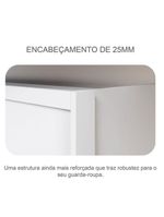 Guarda Roupa Solteiro Ambiente Dante 2 Portas Neve com Espelho – Novo Horizonte