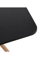 Conjunto Mesa Jantar Quadrada Eiffel 80cm Preto Mdf + 4 Cadeiras Charles Eames