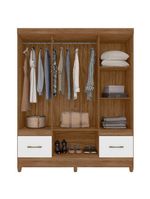 Guarda Roupa Casal Ambiente Ms912 6 Portas Naturale Branco - Moval
