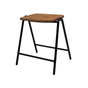 Banco Stak Decorativo Baixo Preto - Overseas