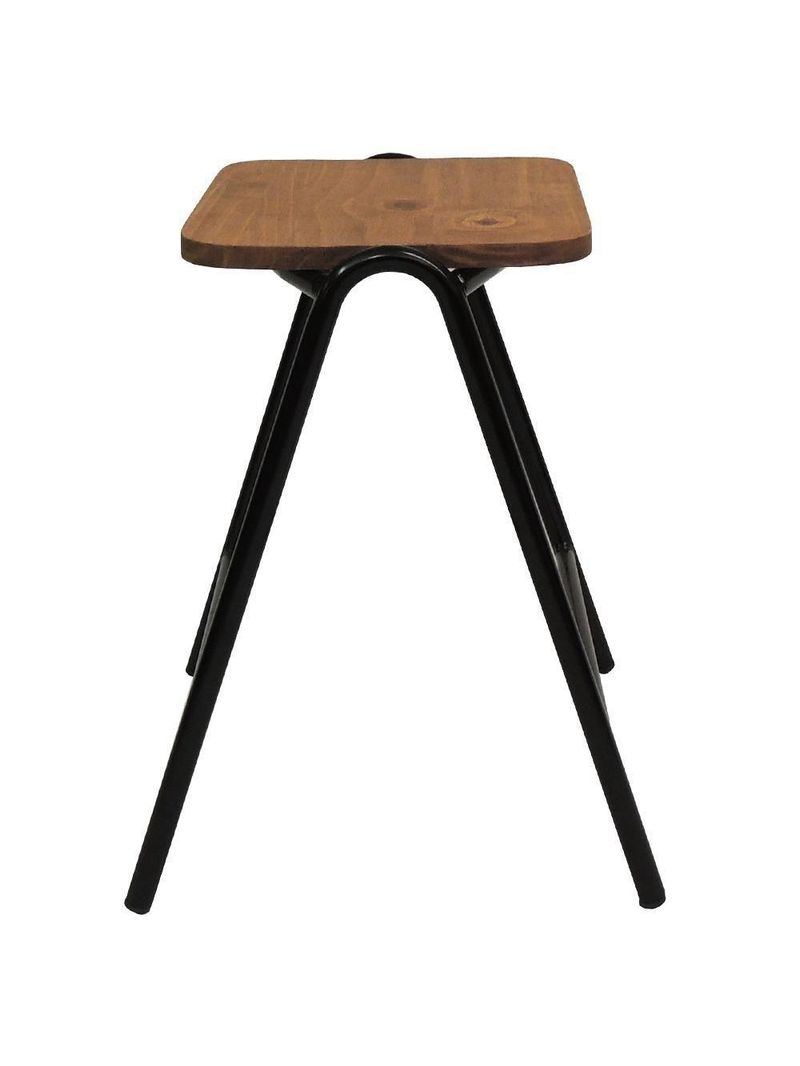 Banco Stak Decorativo Baixo Preto - Overseas