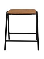 Banco Stak Decorativo Baixo Preto - Overseas