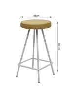 Banco Friends Branco/mostarda - Overseas