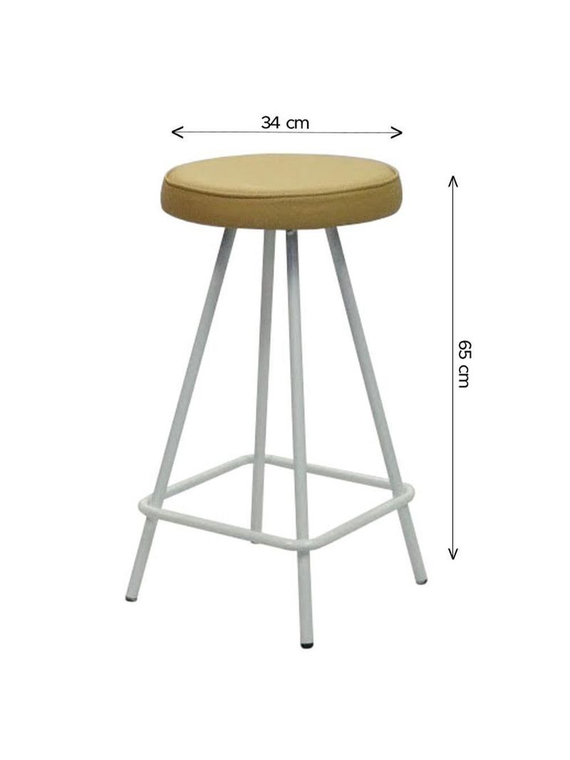 Banco Friends Branco/mostarda - Overseas