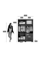 Guarda-Roupa Solteiro 4 Portas e 3 Gavetas com Pés Encant Branco - Novo Horizonte