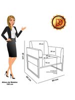 Kit 2 Poltronas Base Industrial  Dourado Marisa - D\'rossi