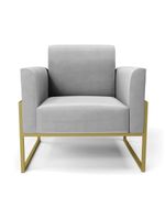 Kit 2 Poltronas Base Industrial  Dourado Marisa - D\'rossi