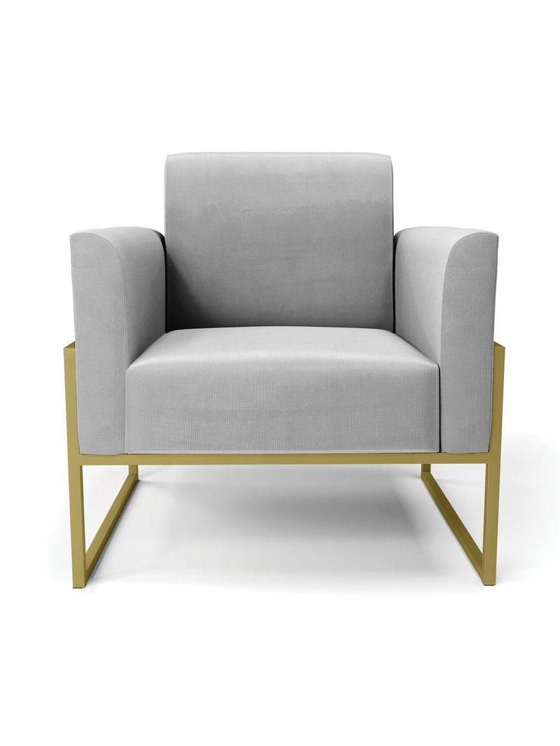 Kit 2 Poltronas Base Industrial  Dourado Marisa - D\'rossi