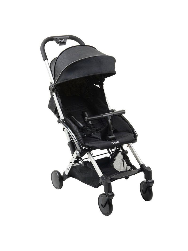 Carrinho de Bebê Burigotto Up Dobrável para Passeio Até 15kg Preto com Metal Prata