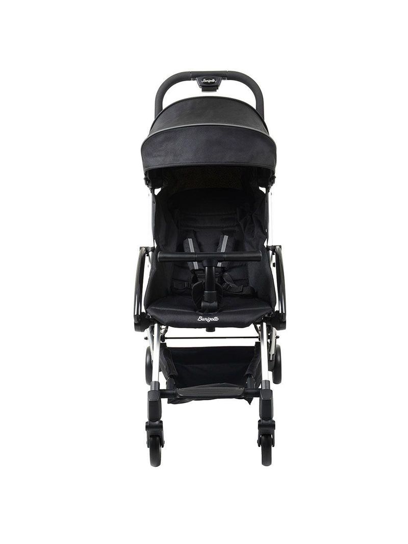 Carrinho de Bebê Burigotto Up Dobrável para Passeio Até 15kg Preto com Metal Prata