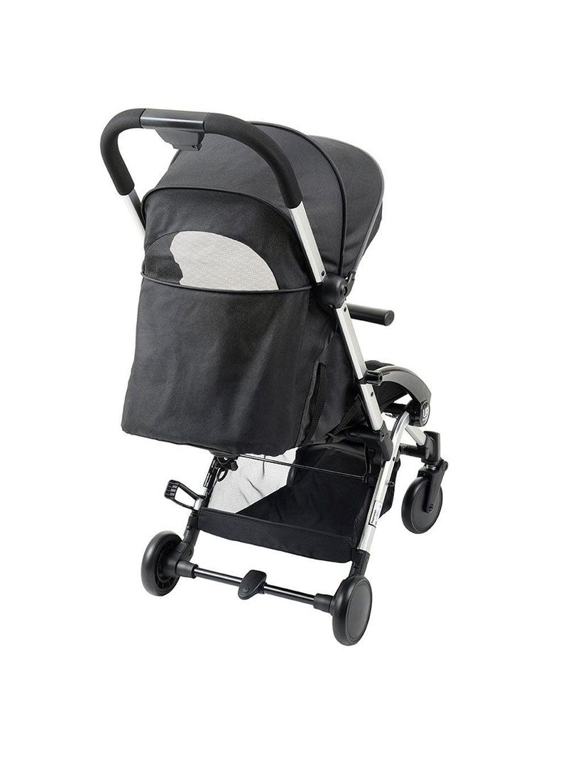 Carrinho de Bebê Burigotto Up Dobrável para Passeio Até 15kg Preto com Metal Prata