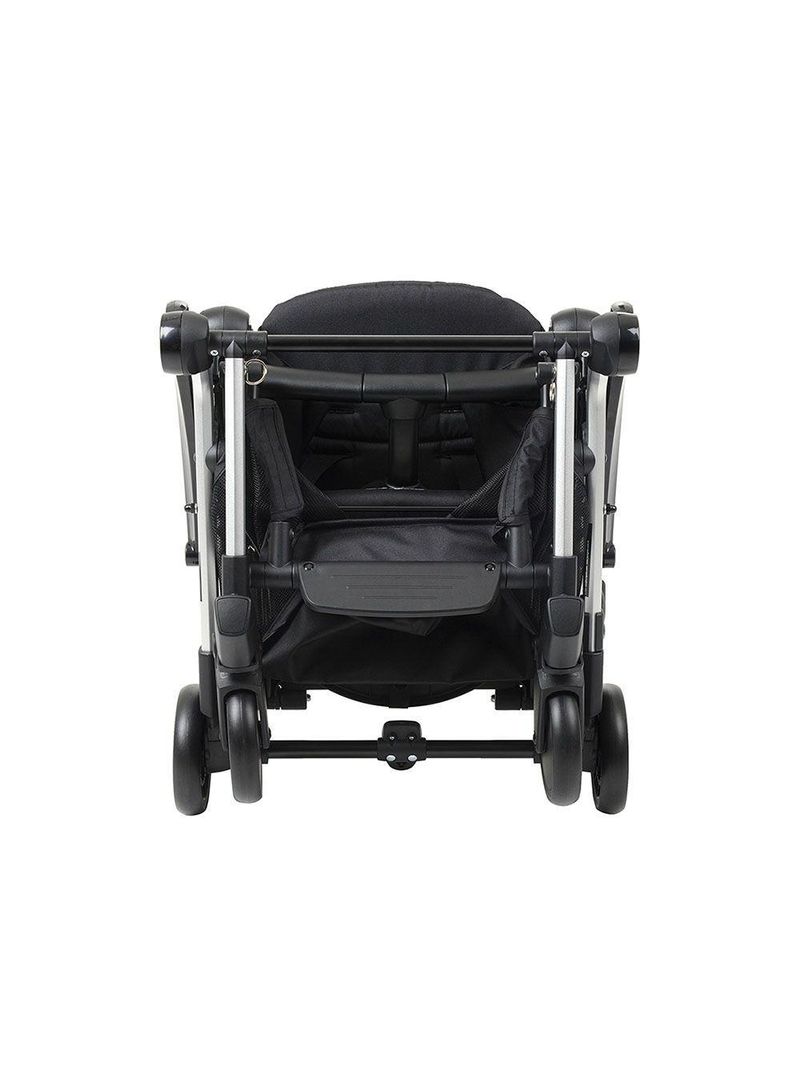 Carrinho de Bebê Burigotto Up Dobrável para Passeio Até 15kg Preto com Metal Prata