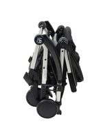 Carrinho de Bebê Burigotto Up Dobrável para Passeio Até 15kg Preto com Metal Prata