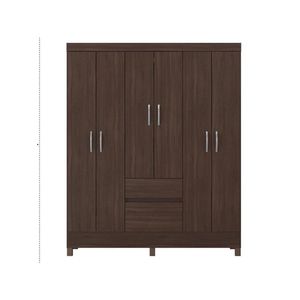 Guarda Roupa Casal Flash 2 Café - Demóbile