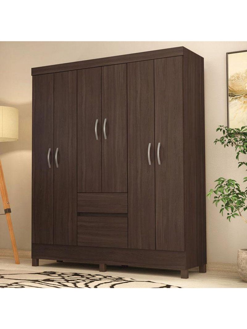 Guarda Roupa Casal Flash 2 Café - Demóbile