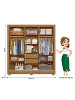 Guarda Roupa Solteiro Eldorado e Cômoda MS913 Freijó Cinza – Moval
