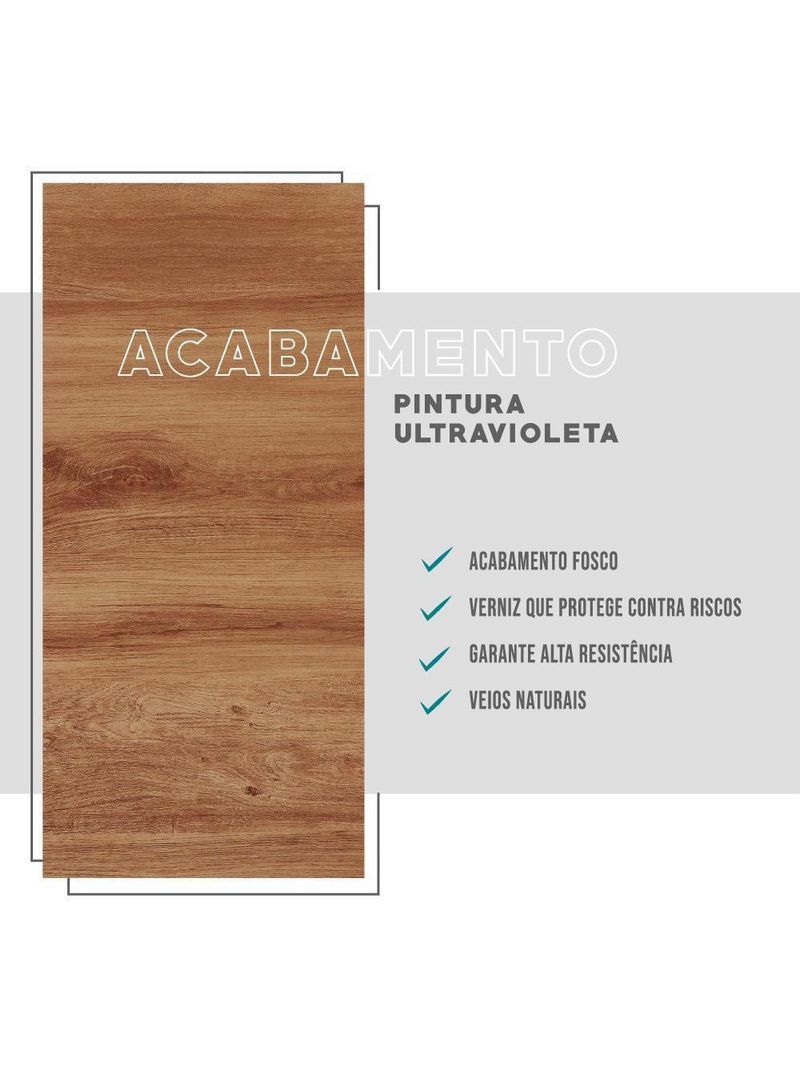 Balcão Ilha Ripado Milla Nog 120cm Carraro