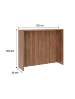 Balcão Ilha Ripado Milla Nog 120cm Carraro