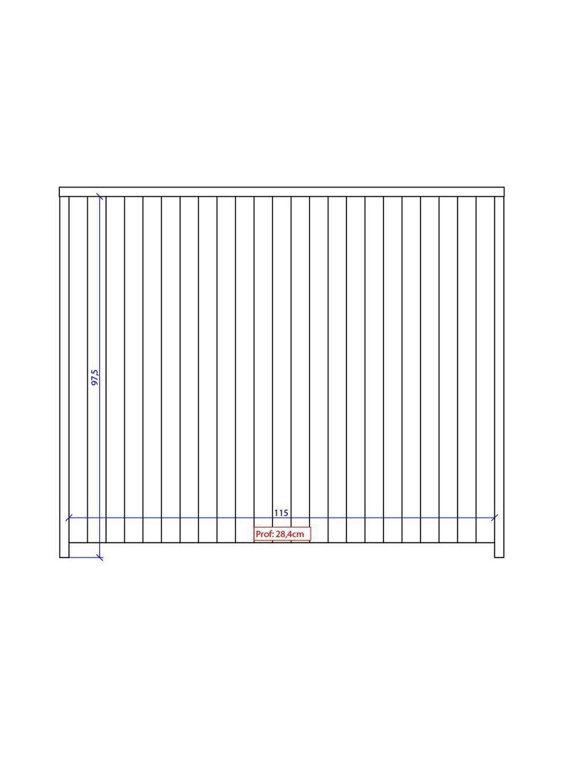 Balcão Ilha Ripado Milla Nog 120cm Carraro