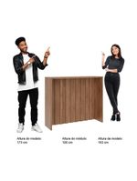 Balcão Ilha Ripado Milla Nog 120cm Carraro