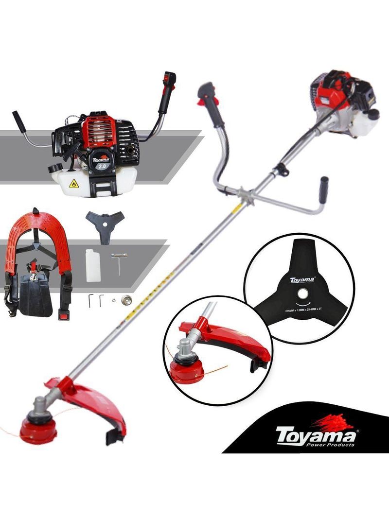Roçadeira Lateral Maquina De Cortar Grama Toyama Rt52l-b 52cc Motor A Gasolina 2hp Superior A Tbc26x, Tbc33x, Tbc43x